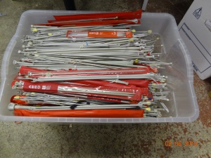 A crate of Aero needles in pairs